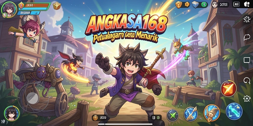 Tampilan gameplay seru dari ANGKASA168 yang menampilkan karakter anime.