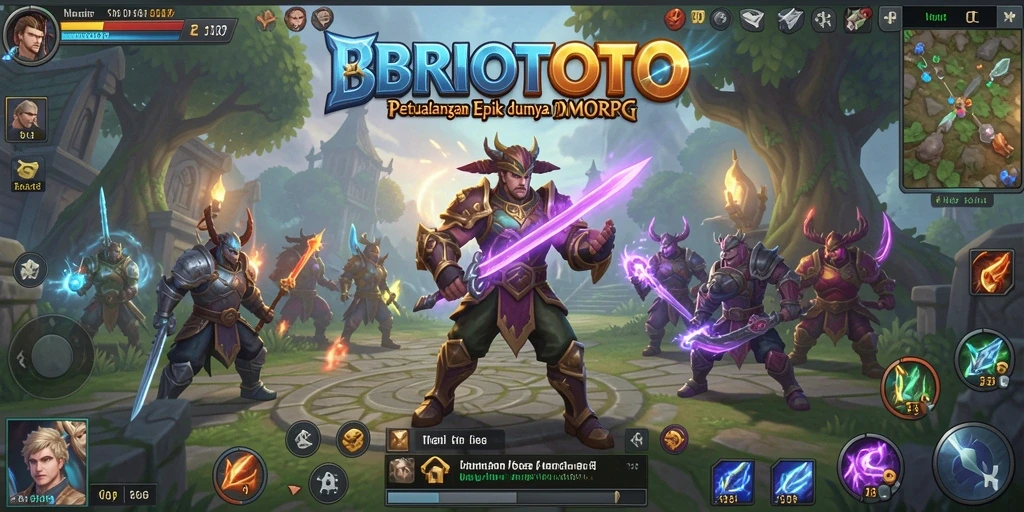 Tangkapan layar gameplay <strong>BRIOTOTO</strong> menunjukkan aksi epik dalam dunia MMORPG.