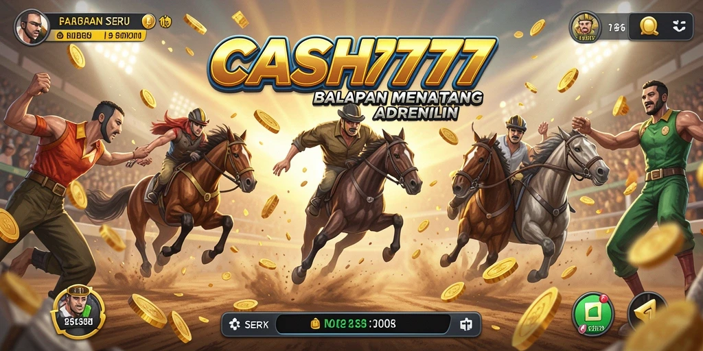 Tampilan seru gameplay balapan di CASH777 dengan mobil berkecepatan tinggi.
