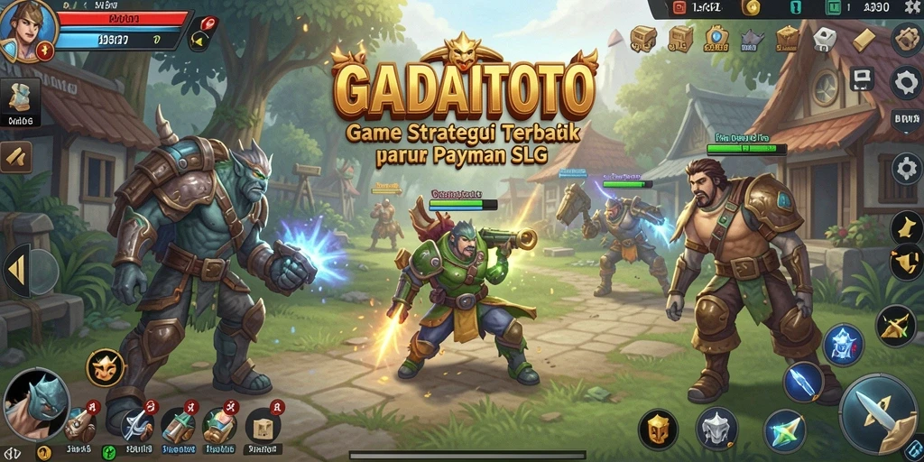 Tampilan screenshot utama GADAITOTO menampilkan aksi seru dalam gameplay SLG.