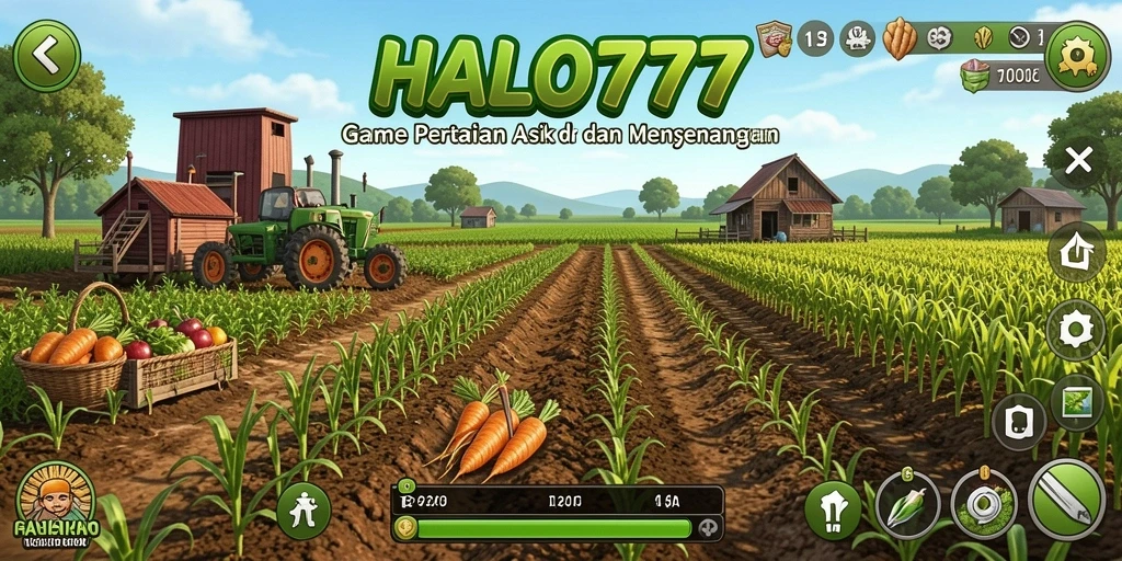 Screenshot HALO777 menampilkan gameplay seru saat mengelola lahan pertanian.