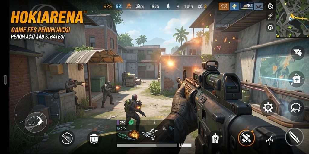 Gameplay seru di HOKIARENA dengan aksi tembak-menembak.