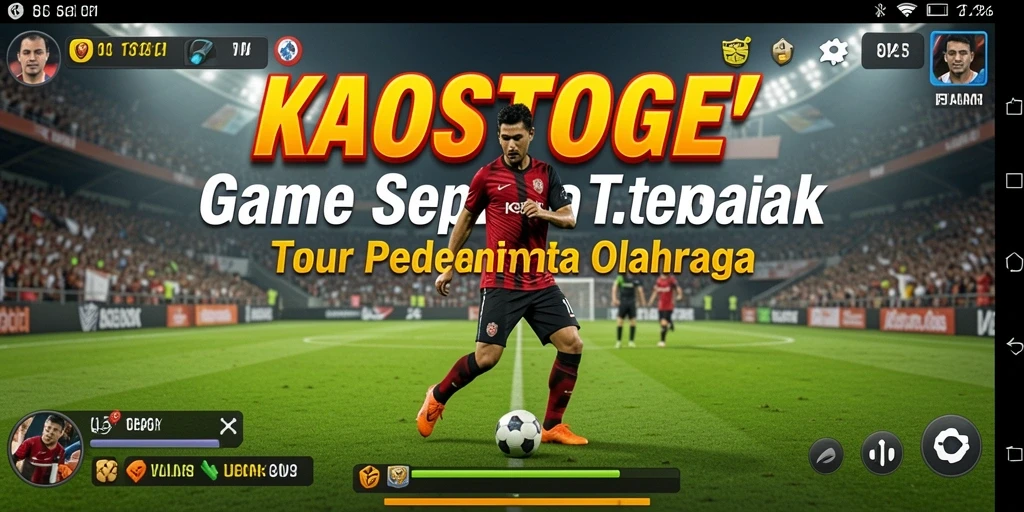 Screenshot gameplay KAOSTOGEL yang menampilkan aksi seru di lapangan.