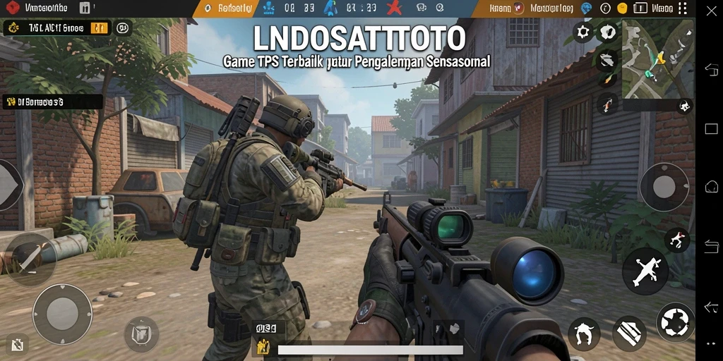 Screenshot LNDOSATTOTO menunjukkan intensitas pertempuran antara karakter di arena TPS.