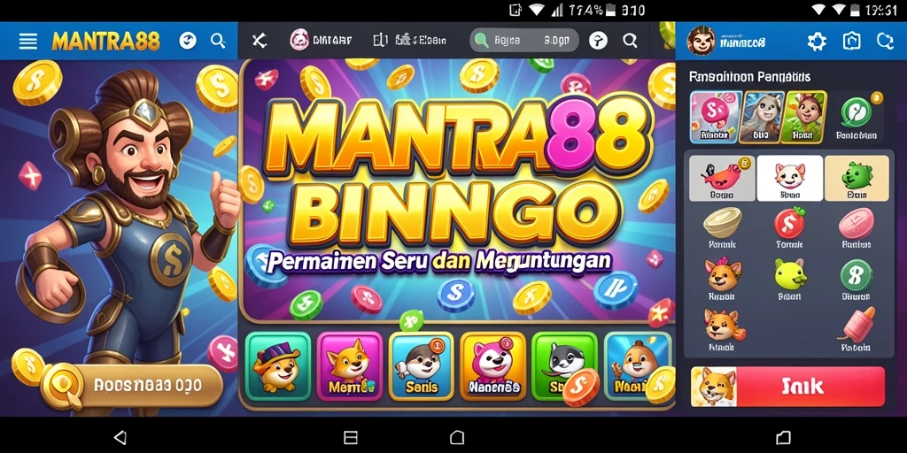 Screenshot gameplay Bingo yang menarik dan interaktif di MANTRA88.