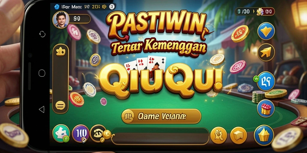 Screenshot PASTIWIN menampilkan aksi seru dalam permainan QiuQiu.
