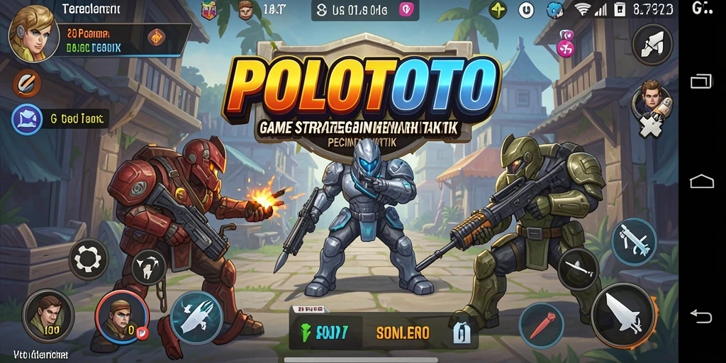 Skrinsut gameplay POLOTOTO menampilkan pertempuran strategi yang mendebarkan.