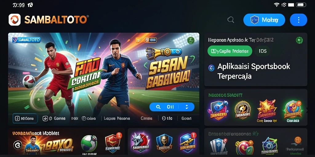 Screenshot gameplay <strong>SAMBALTOTO</strong> yang menunjukkan taruhan olahraga secara real-time.