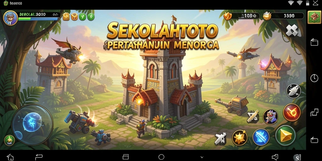 Tampilan grafis dan aksi seru dalam game Tower Defense.