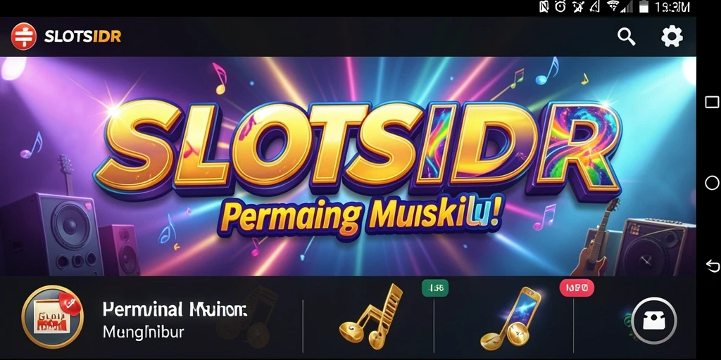 Tampilan gameplay SLOTSIDR dengan iringan musik yang energik.